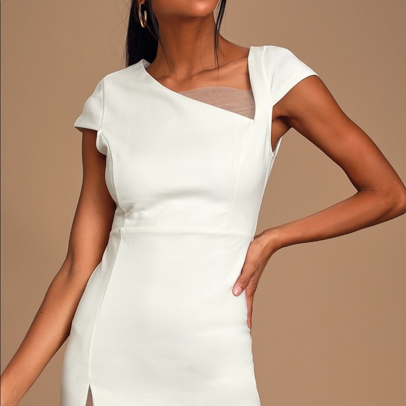 White short sleeve mini dress - Picture 4 of 4